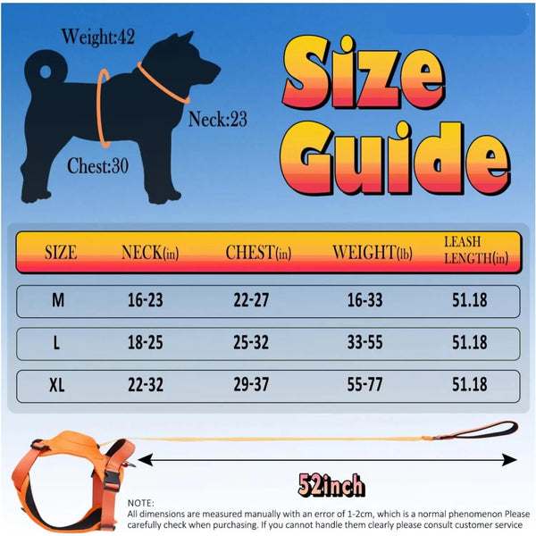 All-in-One Dog Harness and Retractable Leash Set